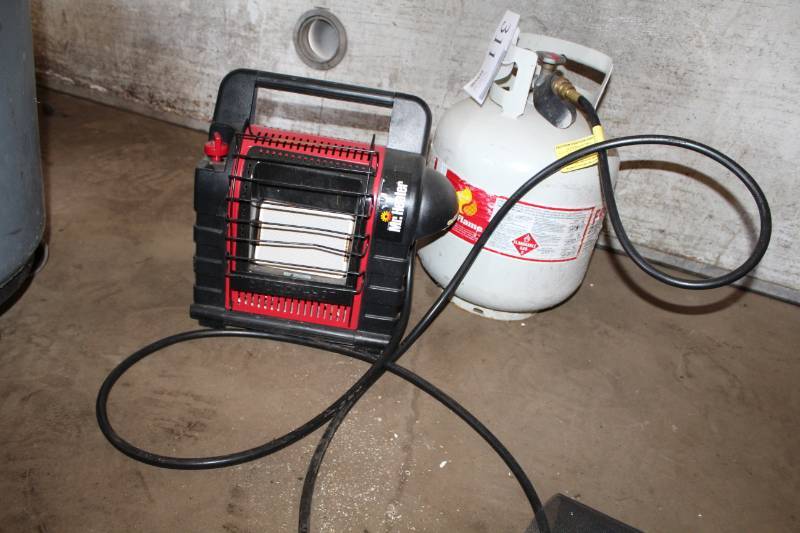 lot 311 image: Mr. Heater Propane Space Heater with Propane Tank