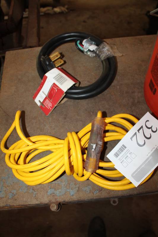 lot 322 image: Extension Cord, 6ft. 50A 4-Wire Range Cord