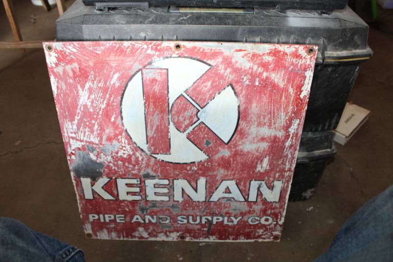 lot 296 image: Keenan Pipe Metal Sign