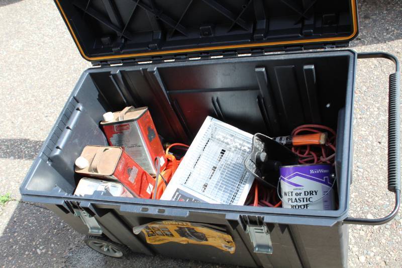 lot 240 image: Space Heater, Roof Cement, Extension Cords, Camp Fuel And More