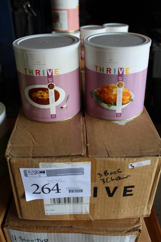 lot 264 image: Thrive Survivalist Food - Beef TVP, Chicken TVP