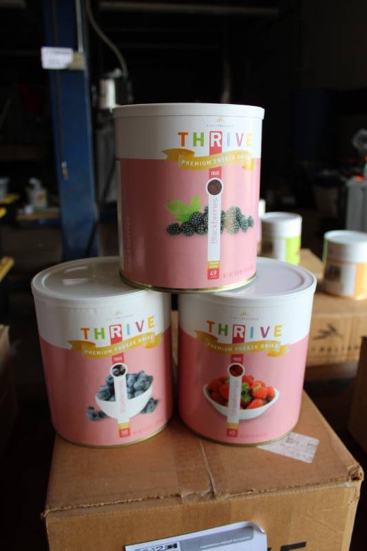 lot 274 image: Thrive Survivalist Food - Strawberry, Blueberry, Blackberry