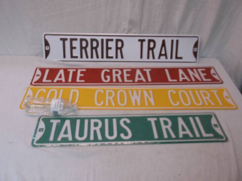 lot 120 image: Metal Sign