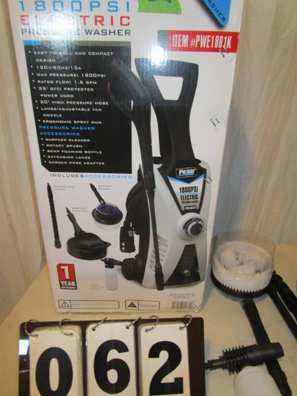 lot 62 image: Pulsar 1800 PSI Electric Pressure Washer