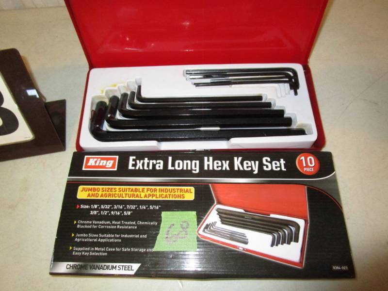 lot 68 image: King Extra Long Hex Key Set