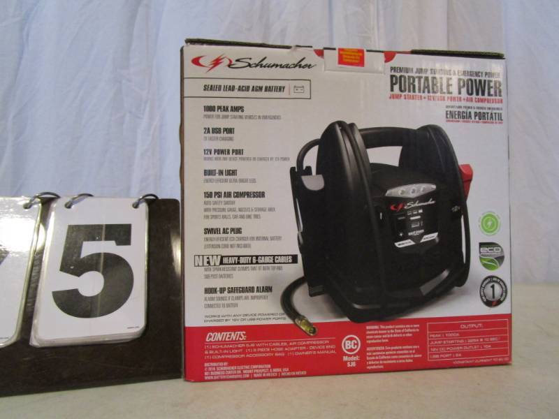 lot 75 image: Schumacher Portable Power Jump Starter