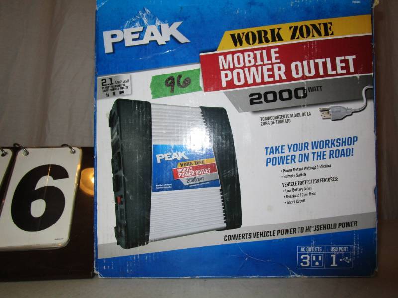 lot 96 image: Peak Work Zone Mobile Power Outlet