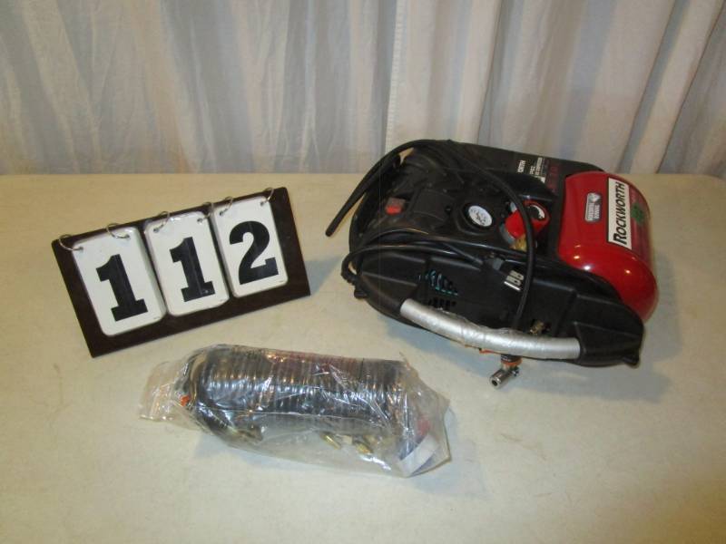 lot 112 image: Rockworth 1.2 Gallon Air Compressor