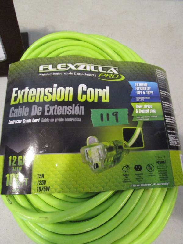lot 119 image: Flexzilla Pro Extension Cord - 100 ft