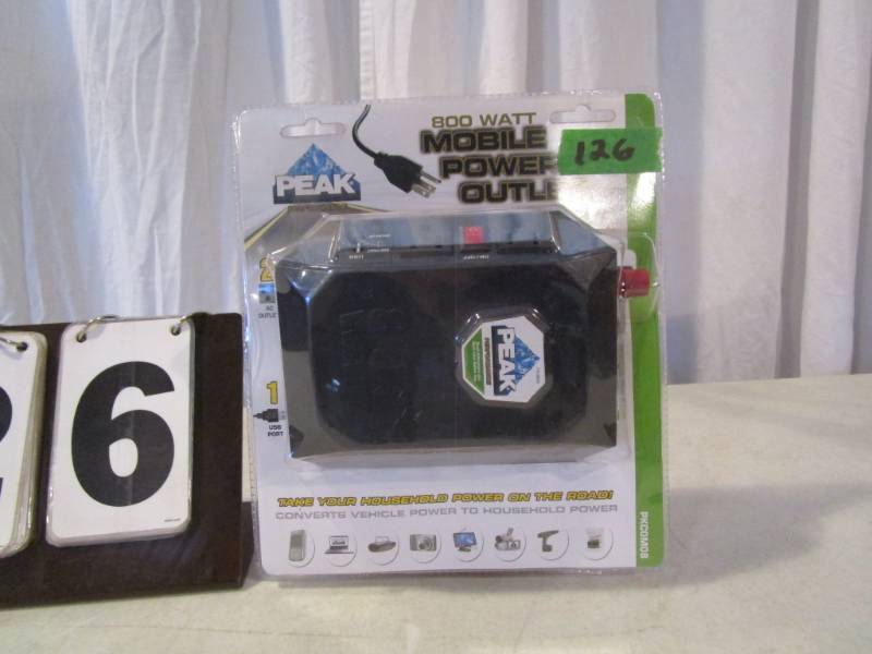 lot 126 image: Peak 800 Watt Mobile Outlet
