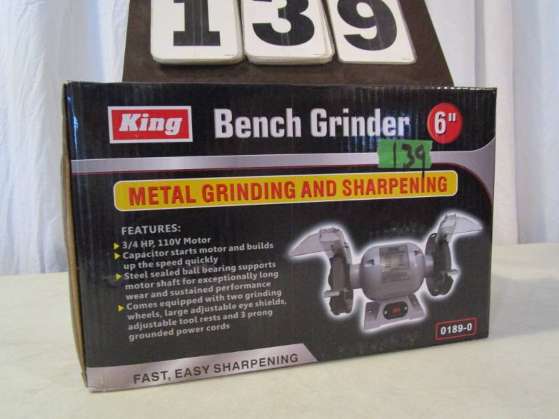 lot 139 image: King 6 Bench Grinder