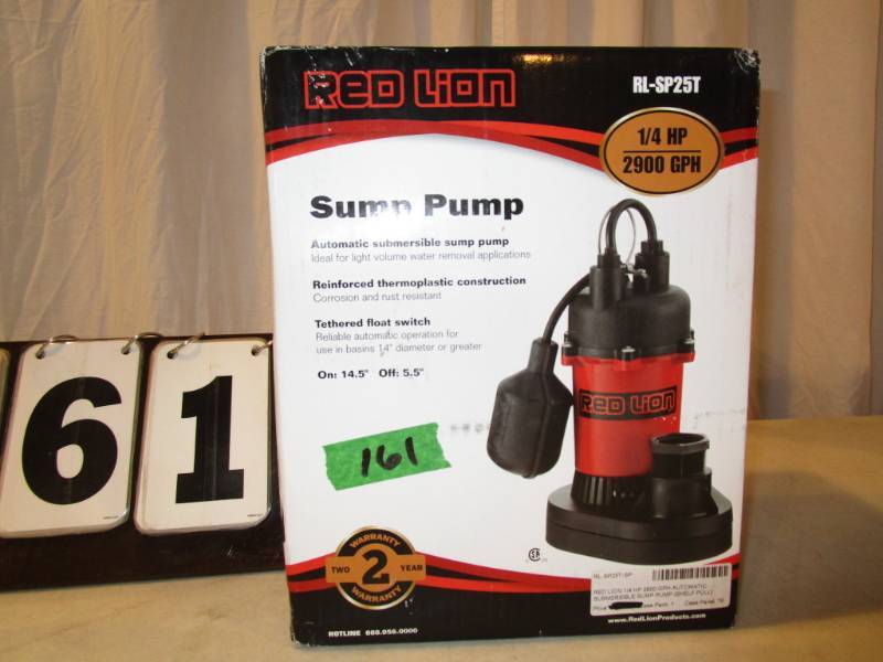 lot 161 image: Red Lion Sump Pump