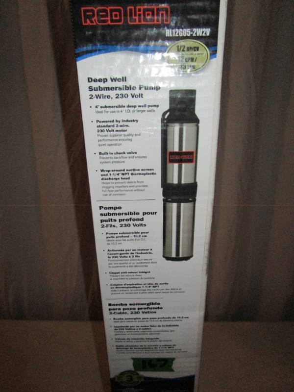 lot 167 image: Red Lion Deep Well Submersible Pump