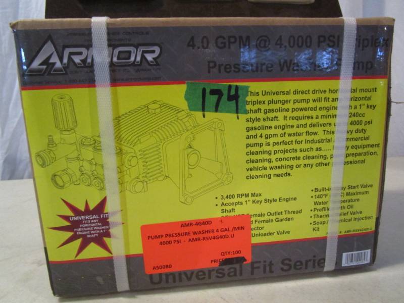 lot 174 image: Armor Pressure Washer Pump