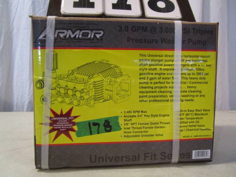 lot 178 image: Armor Pressure Washer Pump