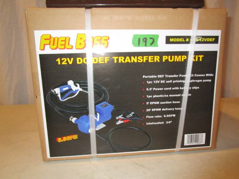 lot 197 image: Fuel Boss DC Def Transfer Pump Kit