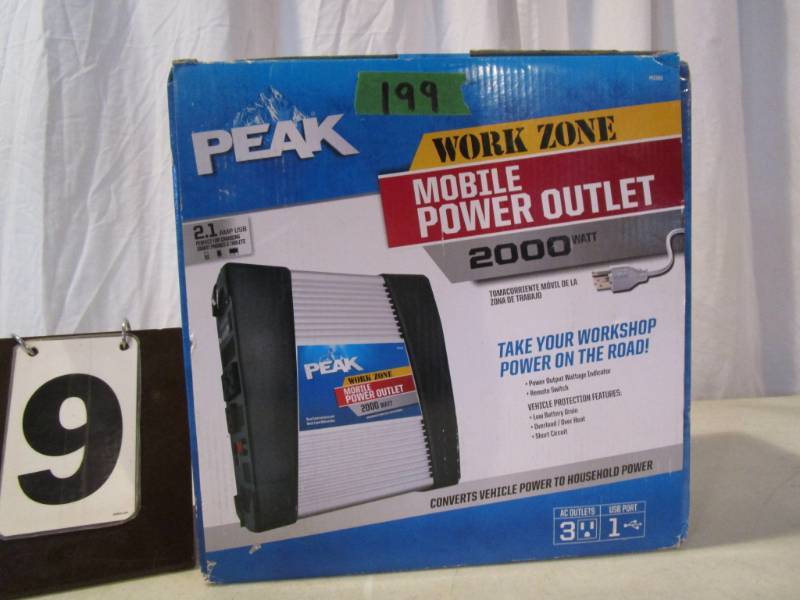 lot 199 image: Peak Work Zone Mobile Power Outlet