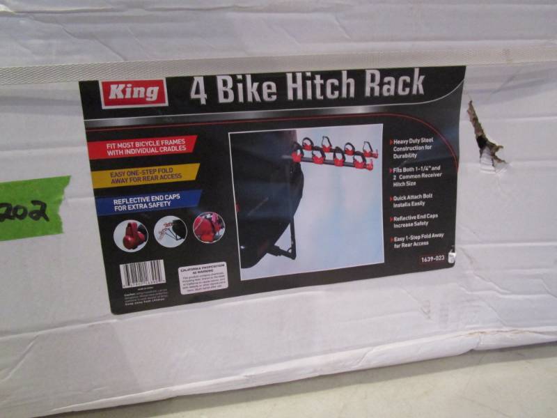 lot 202 image: King 4 Bike Hitch Rack