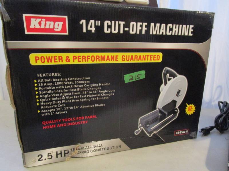 lot 215 image: King 14  Cut Off Machine