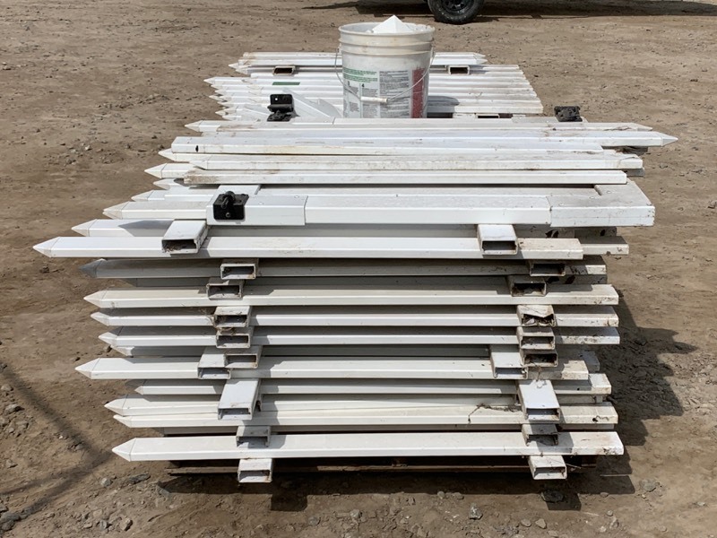 White Vinyl Fencing Lot