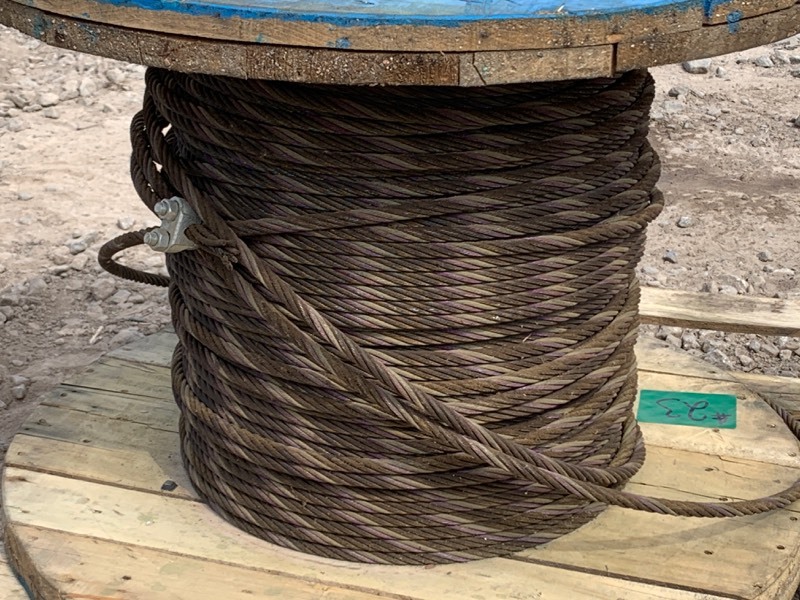 Partial Spool Of 12 Braided Steel Cable