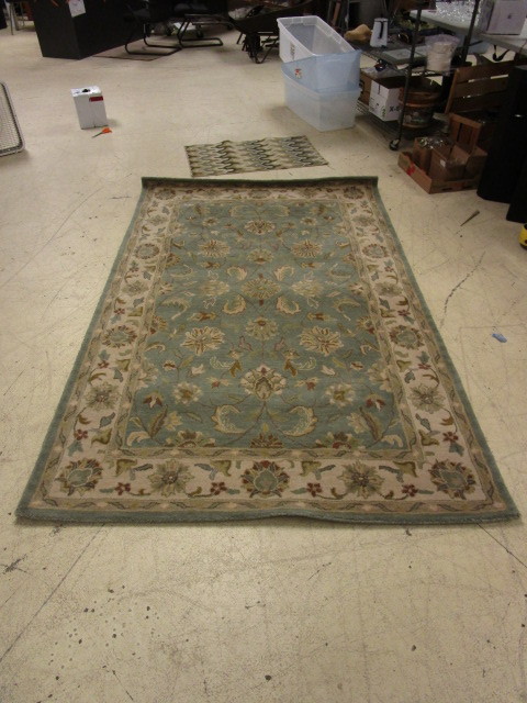 lot 218 image: AREA RUG AND DOOR MAT