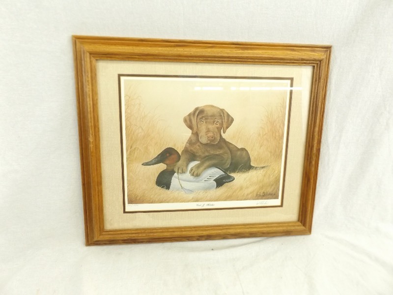 lot 46 image: Signed and Numbered Dog Duck Print