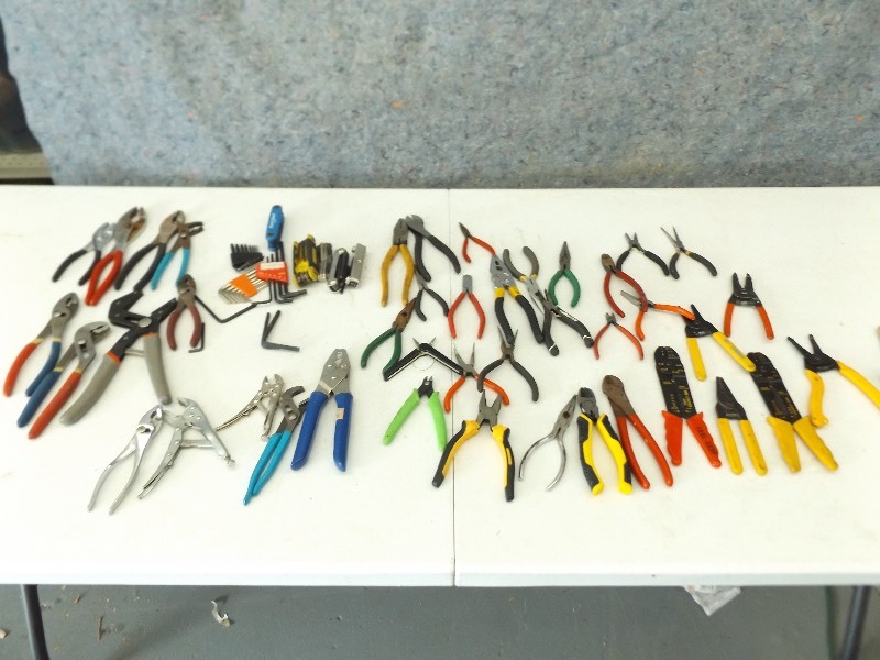 lot 84 image: Lot of Wire Strippers, Cutters, Wrenches, etc.
