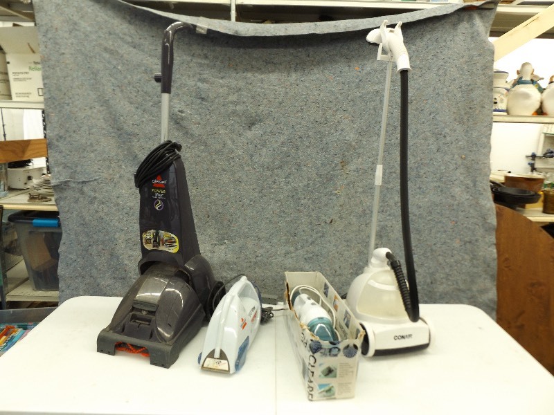 lot 106 image: Lot of Carpet Cleaner and Steamer Vacuums 