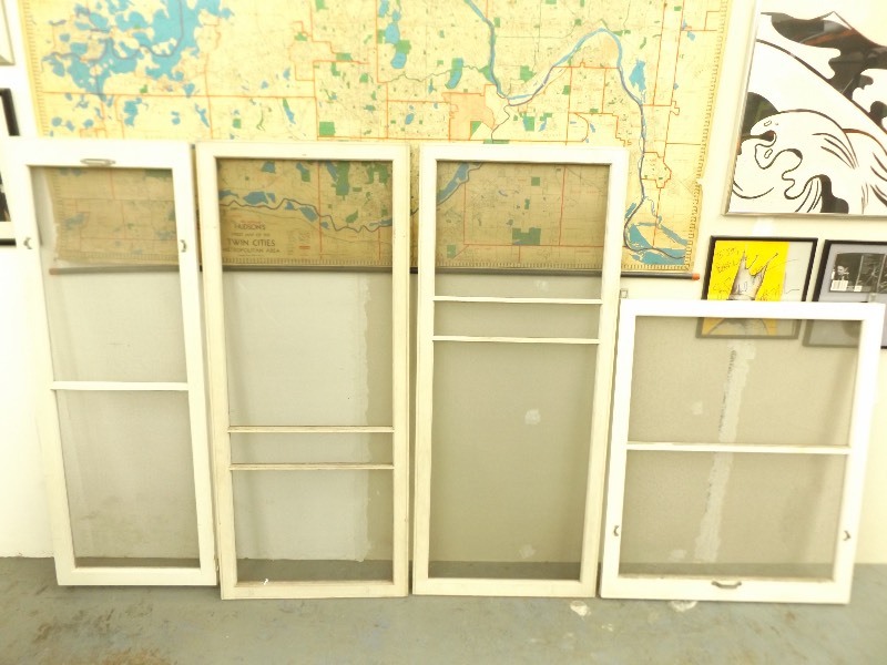 lot 176 image: 3 Wood Framed Screens