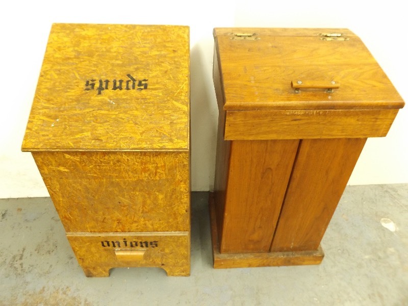 lot 177 image: 2 Wood Storage Bins
