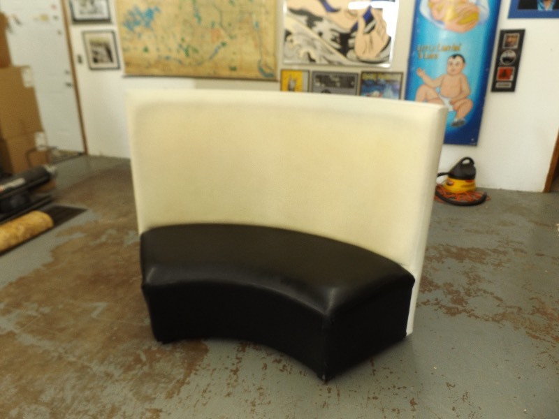 lot 196 image: Black and White Custom&nbspMade Vinyl&nbspRestaurantClub Booth