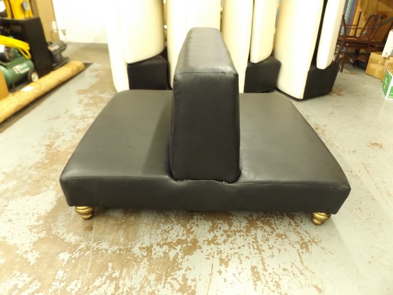lot 198 image: Black Custom&nbspMade Vinyl&nbspBack to Back RestaurantClub Booth