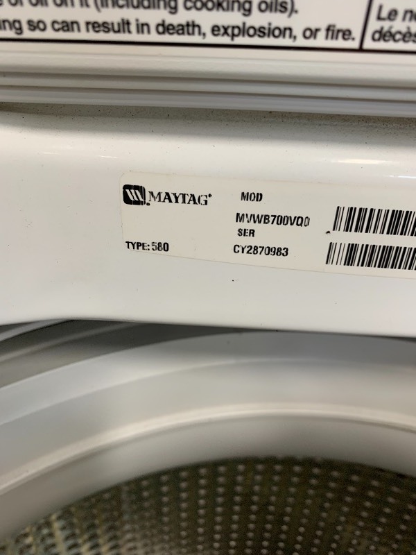 lot 2 image: MAYTAG BRAVOS QUIET SERIES 300 WASHER