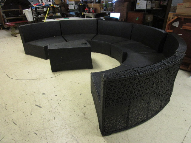 lot 303 image: WOVEN PATIO FURNITURE