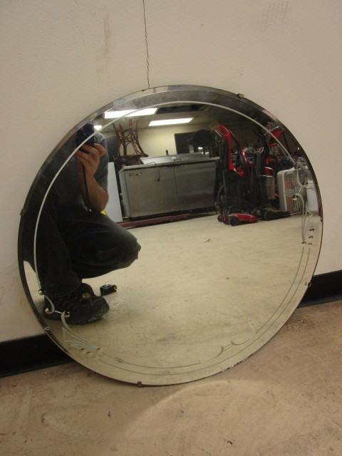 lot 343 image: VINTAGE THIRION PLATE GLASS MIRROR