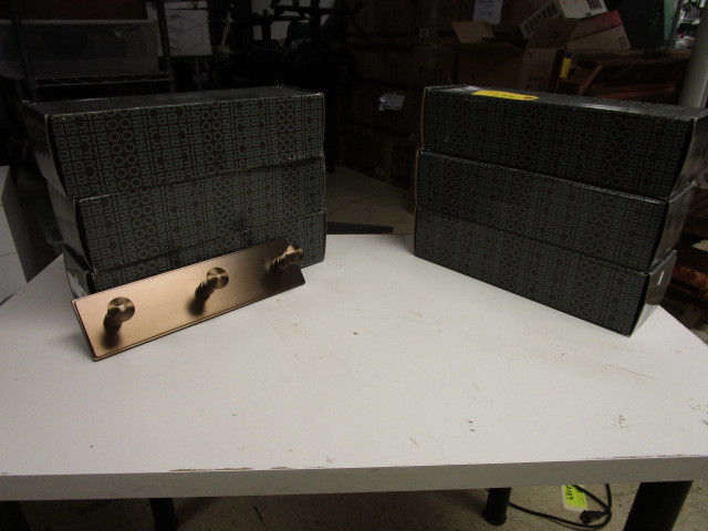 lot 360 image: NEW BRUSHED BRONZE UTILITY HOOKS - QTY 7