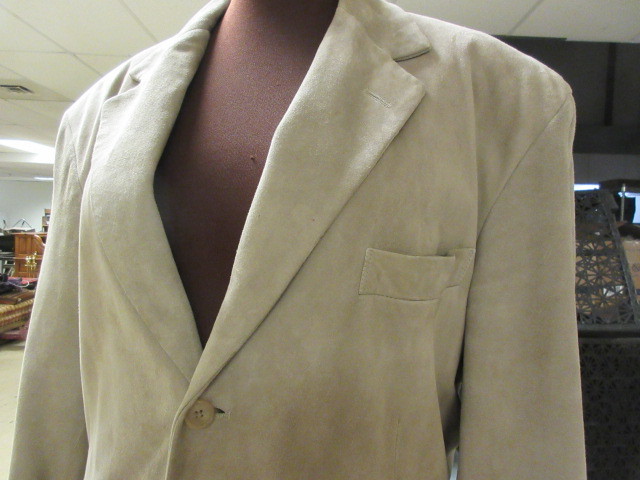 lot 406 image: RALPH LAUREN GOAT SUEDE SPORT JACKET
