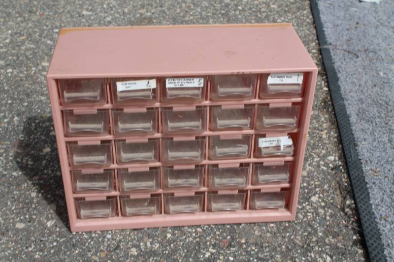 lot 55 image: Small Parts Storage Cabinet 24 Drawers