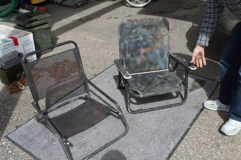 lot 85 image: Low Profile Camp Chairs For Hunting Or Whatever Lot Of 2