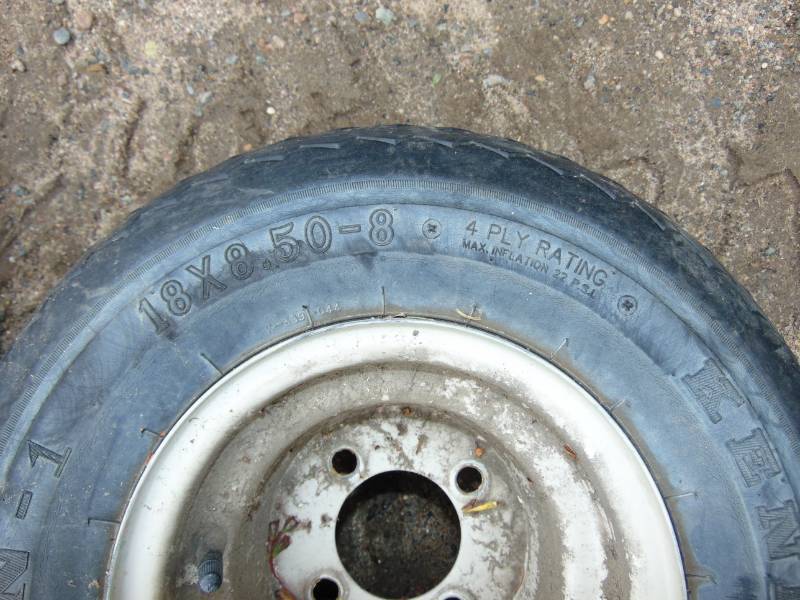lot 121 image: (2) 18.5 x 8.5 x 8 Trailer Tires and Rims