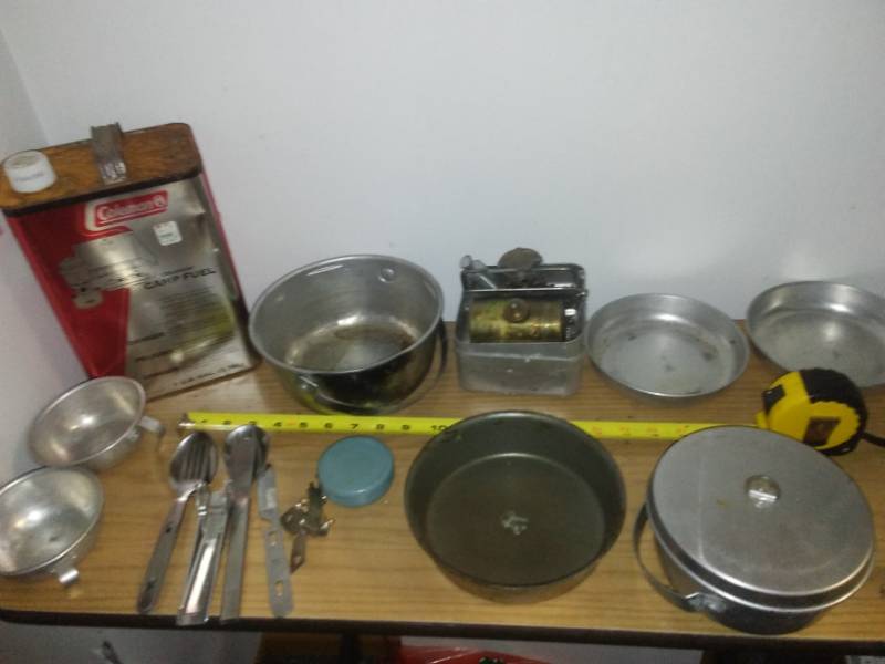 lot 73 image: Mirro camping stove and cookware