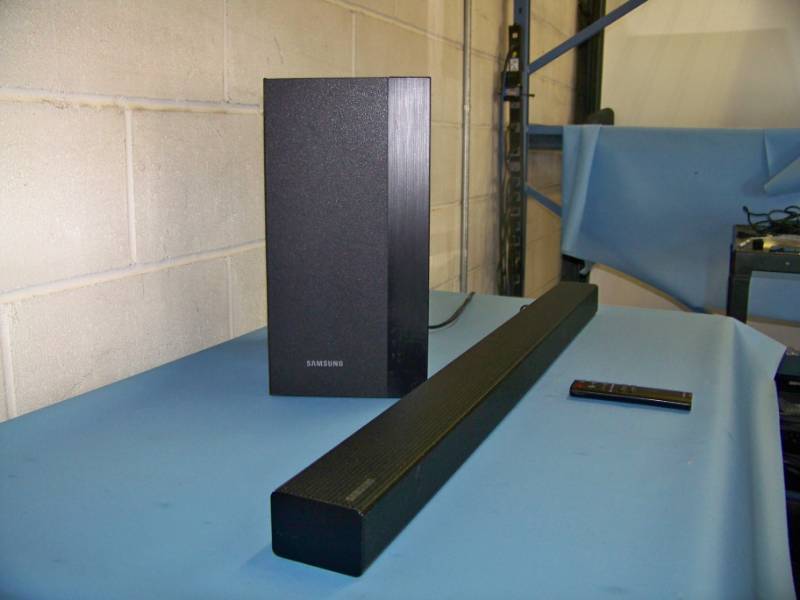 lot 16 image: Samsung, Home TheaterTelevision Audio Soundbar with Wireless Subwoofer  Sub, Bluetooth Connectivity and Remote Control