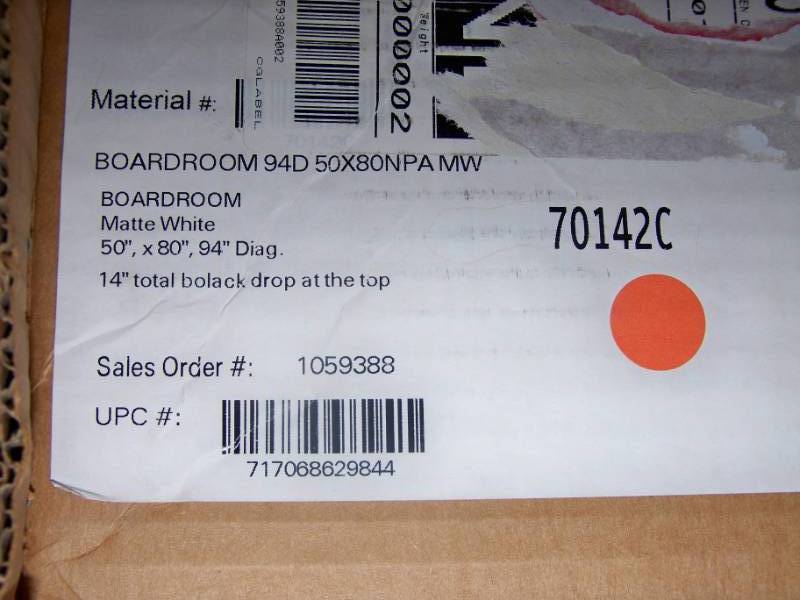 lot 30 image: Da-Lite, Boardroom, Electrol (Electric), Wide Format Projection Screen - NEW in Original Box