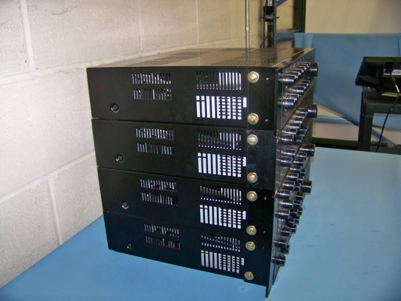 lot 35 image: (4) TOA, 700 Series, 9-Channel, 60 Watt Mixers  Amplifiers  Amps