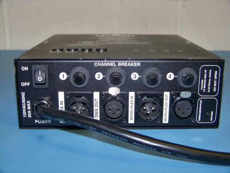 lot 91 image: Leviton, D4DMX-MD3, 4-Channel, Programmable Dimmer Pack