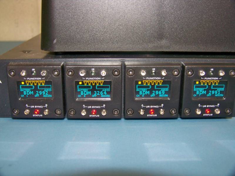 lot 111 image: SACOM, Digital Wireless Microphone  Mic System with Receiver, (4) Wireless Mics and Charging Base
