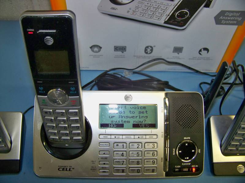 lot 47 image: AT&T, 4 Handset, Connect to Cell, Answering  Phone System - in Original Box