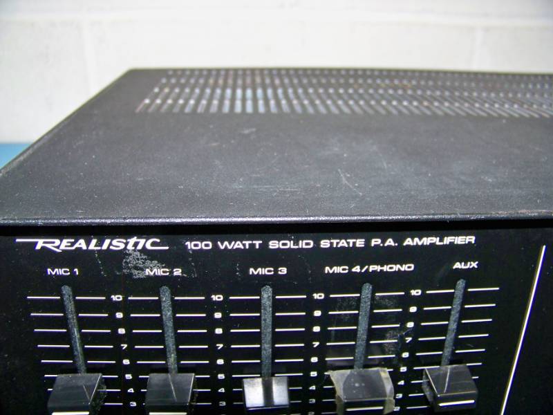 lot 76 image: Realistic, 100 Watt, Solid State PA Amplifier  Amp