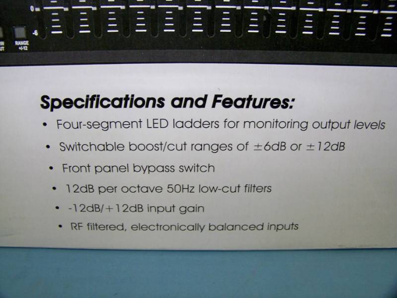 lot 78 image: dbx Professional Products, 231, 2-Series Graphic Equalizer  EQ in Original Box